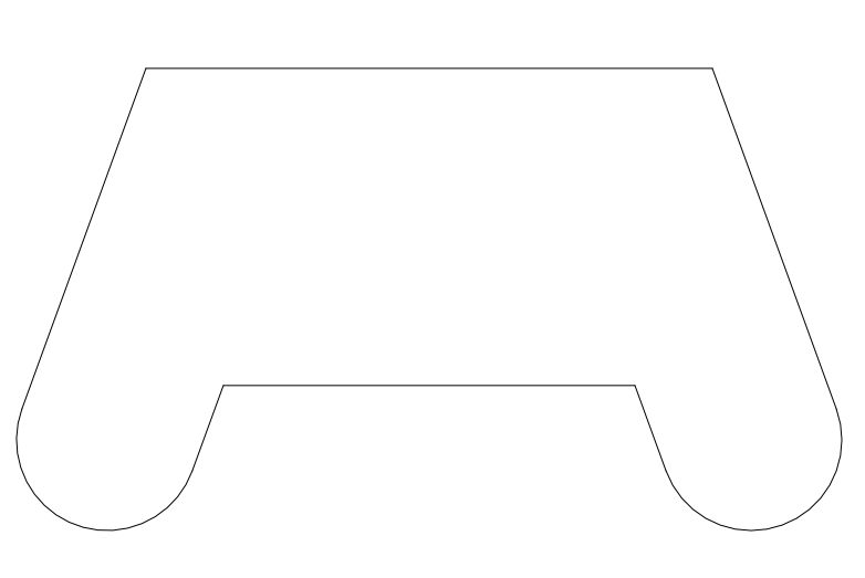 The shape of the provided baseboard