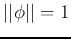 $\vert\vert{\bf\phi}\vert\vert=1$