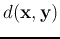 $d({\bf x},{\bf y})$