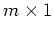 $m\times 1$