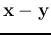 ${\bf x}-{\bf y}$