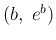 $(b,\;e^b)$