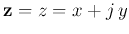 ${\bf z}=z=x+j\,y$