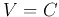 $V=\mathbb{C}$
