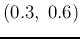 $(0.3,\;0.6)$
