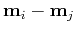 ${\bf m}_i-{\bf m}_j$