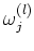 $\omega_j^{(l)}$