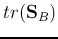 $tr({\bf S}_B)$
