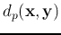 $d_p({\bf x},{\bf y})$