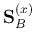 ${\bf S}_B^{(x)}$