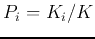 $P_i=K_i/K$