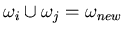 $\omega_i \cup \omega_j = \omega_{new}$