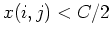 $x(i,j)<C/2$