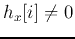 $h_x[i]\ne 0$