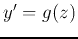 $y'=g(z)$