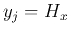 $y_j=H_x$