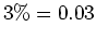 $3\%=0.03$