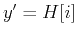 $y'=H[i]$