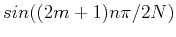 $sin((2m+1)n\pi/2N)$