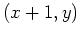 $(x+1,y)$