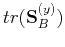 $tr({\bf S}_B^{(y)})$