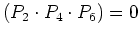 $(P_2\cdot P_4\cdot P_6)=0$