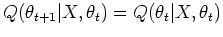 $Q(\theta_{t+1}\vert X,\theta_t)=Q(\theta_t\vert X,\theta_t)$