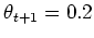 $\theta_{t+1}=0.2$