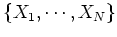 $\{X_1,\cdots,X_N\}$