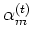 $\alpha_m^{(t)}$