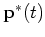 ${\bf p}^*(t)$
