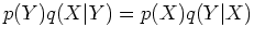 $p(Y)q(X\vert Y)=p(X)q(Y\vert X)$