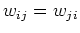 $w_{ij}=w_{ji}$