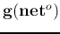 ${\bf g}({\bf net}^o)$