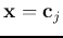 ${\bf x}={\bf c}_j$