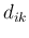 $d_{ik}$