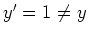 $y'=1\ne y$