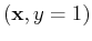 $({\bf x},y=1)$