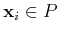 ${\bf x}_i \in P$