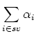 $\displaystyle \sum_{i\in sv} \alpha_i$