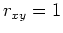 $r_{xy}=1$