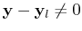${\bf y}-{\bf y}_l \neq 0$
