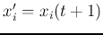 $x'_i=x_i(t+1)$