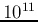 $10^{11}$