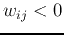 $w_{ij}<0$
