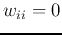 $w_{ii}=0$