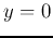 $y=0$