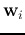 ${\bf w}_i$