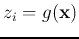 $z_i=g({\bf x})$