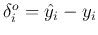 $\delta^o_i=\hat{y}_i-y_i$